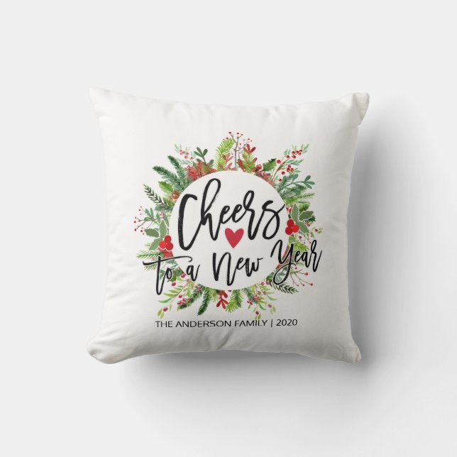 Fijne kerst Happy Nieuwjaarsfeestdag Foto Kussen (Voorkant)