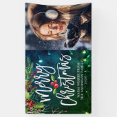 Fijne kerst Happy Nieuwjaarsfeestdag Foto Spandoek (Verticaal)