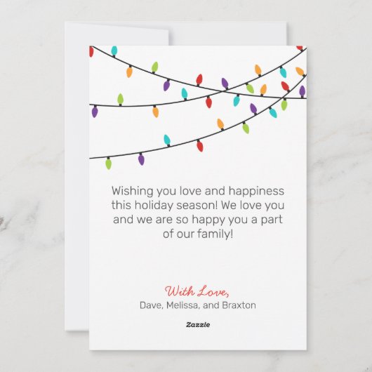 Fijne kerst & heldere kerstfeestelijke fotokaart feestdagenkaart (Achterkant)