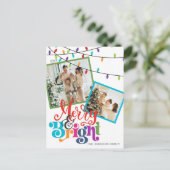 Fijne kerst & heldere kerstfeestelijke fotokaart feestdagenkaart (Staand voorkant)