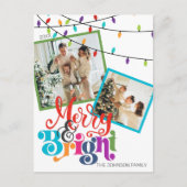 Fijne kerst & heldere kerstfeestelijke fotokaart feestdagenkaart (Voorkant)