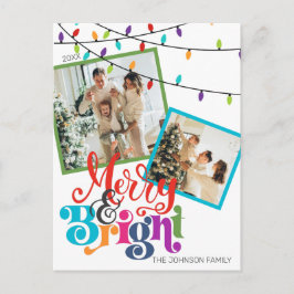 Fijne kerst & heldere kerstfeestelijke fotokaart feestdagenkaart