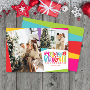 Fijne kerst & heldere kerstkleurige verkuiling 2-f feestdagenkaart
