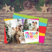 Fijne kerst & heldere kerstkleurige verkuiling 2-f feestdagenkaart