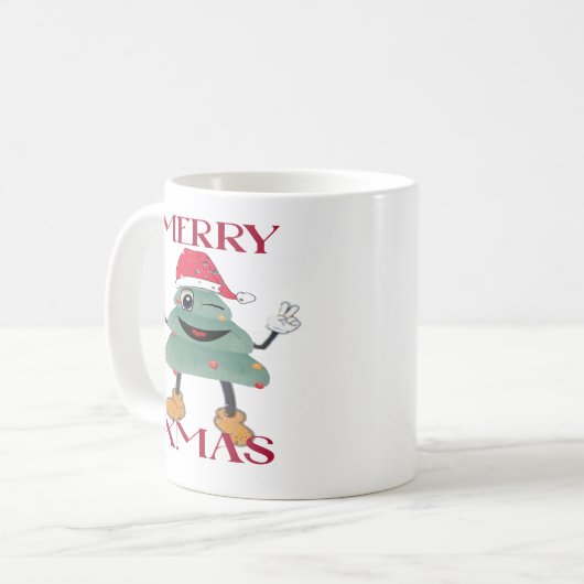 Fijne kerst koffiemok (Voorkant links)