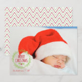 Fijne kerst met feestdag fotokaart feestdagenkaart (Voorkant / Achterkant)