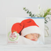 Fijne kerst met feestdag fotokaart feestdagenkaart (Staand voorkant)