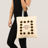 Fijne kerst met mam Aangepaste Pudding Gift Bag Tote Bag (Voorkant (product))
