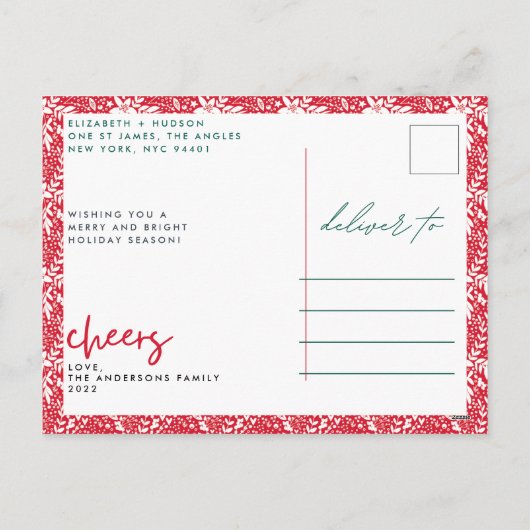 Fijne kerst met volledige openbaring feestdagenkaart (Achterkant)