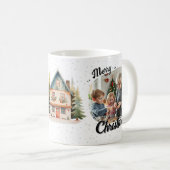 Fijne kerst One Photo Holiday Koffiemok (Voorkant rechts)