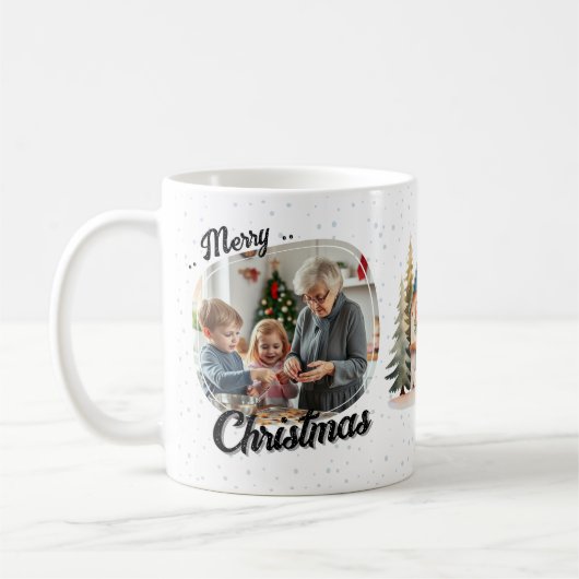Fijne kerst One Photo Holiday Koffiemok (Links)