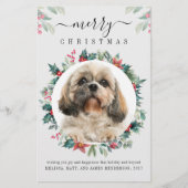 Fijne kerst op maat gemaakte foto van eigenaar van briefpapier (Voorkant)