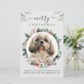 Fijne kerst op maat gemaakte foto van eigenaar van briefpapier (Staand voorkant)