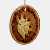 Fijne kerst Pumpkin Piepie Keramisch Ornament (Rechts)