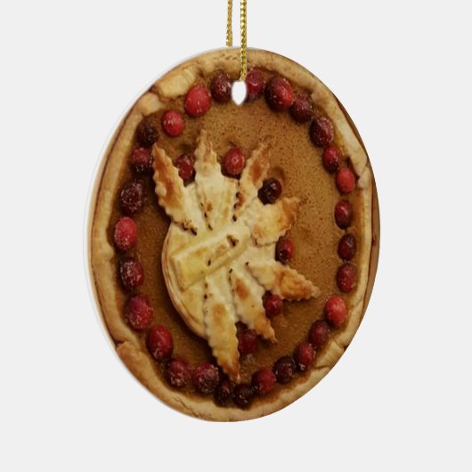 Fijne kerst Pumpkin Piepie Keramisch Ornament (Rechts)