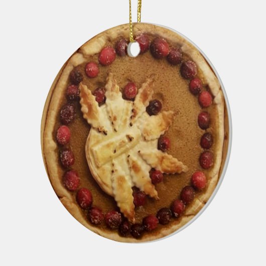 Fijne kerst Pumpkin Piepie Keramisch Ornament (Links)