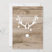 Fijne kerst roestbruine houtsnop feestdagenkaart (Achterkant)