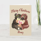 Fijne kerst schatje feestdagen kaart (Voorkant)