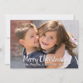 Fijne kerst volledige fotokaart feestdagenkaart