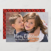 Fijne kerst volledige fotokaart feestdagenkaart (Voorkant / Achterkant)