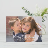 Fijne kerst volledige fotokaart feestdagenkaart (Staand voorkant)