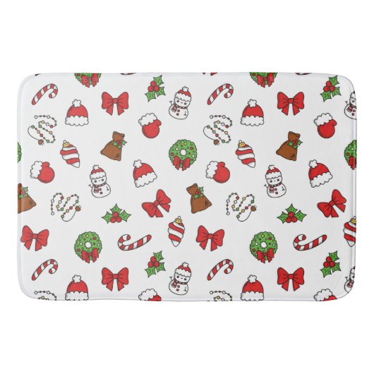 Fijne Kerst Vrolijke Kersttrui Feestelijke Vakanti Badmat (Voorkant)