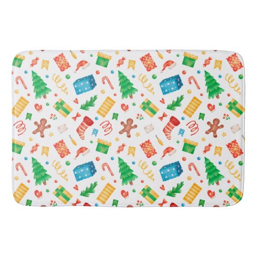 Fijne Kerst Vrolijke Kersttrui Feestelijke Vakanti Badmat (Voorkant)
