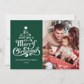 Fijne kerstavond foto van feestdag feestdagenkaart (Voorkant)