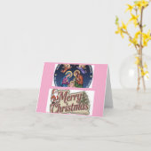 Fijne kerstavond foto van feestdag kaart (Gele Bloem)