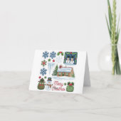 Fijne kerstavond foto van feestdag kaart (Achterkant)