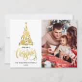 Fijne kerstavond fotofeestdag feestdagenkaart (Voorkant)