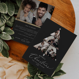 Fijne kerstavond met kerstaven feestdagenkaart