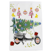 Fijne kerstbomen cadeautassen medium cadeauzakje (Voorkant)