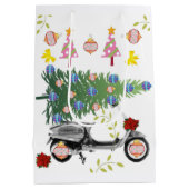 Fijne kerstbomen cadeautassen medium cadeauzakje (Achterkant)