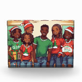 Fijne Kerstboom Jongens Meisjes Fotoblok (Voorkant)