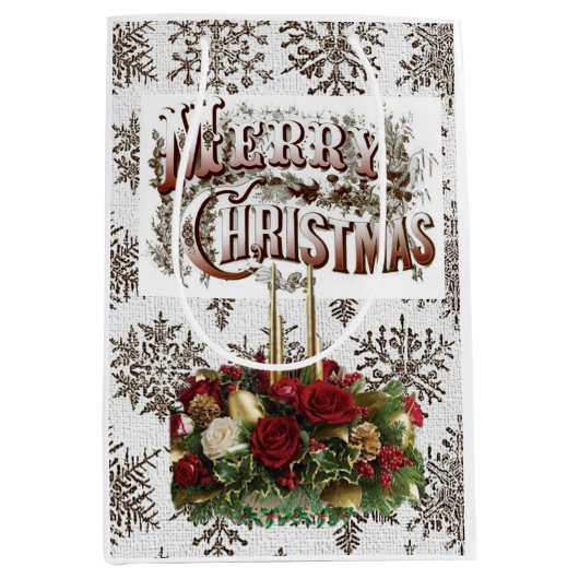 Fijne kerstcadeaus medium cadeauzakje (Voorkant)