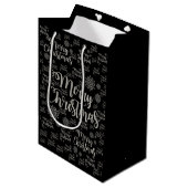 Fijne kerstcadeaus medium cadeauzakje (Voorkant Gekanteld)