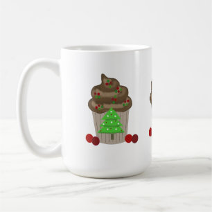 Fijne kerstcupcakes koffiemok