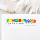 Fijne Kerstdag met handbeschilderde waterverf Etiket (Insitu)