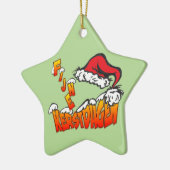 Fijne Kerstdag met Kerstmuts Ster Ornament (Links)