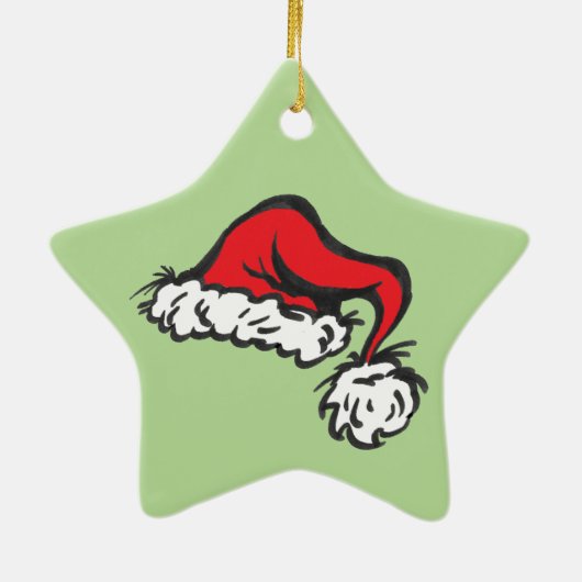 Fijne Kerstdag met Kerstmuts Ster Ornament (Achterkant)