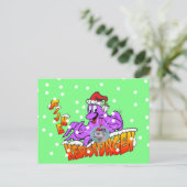 Fijne Kerstdag Octopus Briefkaart (Staand voorkant)