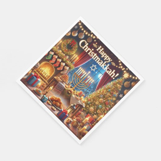 Fijne kerstdag! servet (Hoek)