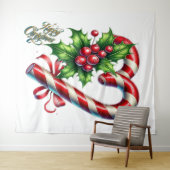 Fijne kerstdagen allemaal wandkleed (In Situ (horizontaal))