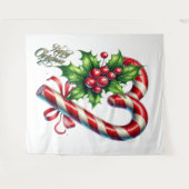 Fijne kerstdagen allemaal wandkleed (Voorkant (horizontaal))