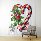 Fijne kerstdagen allemaal wandkleed (In situ)