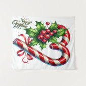 Fijne kerstdagen allemaal wandkleed (Voorkant (horizontaal))