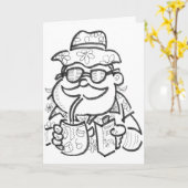 Fijne kerstdagen in juli kaart (Gele Bloem)