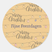 Fijne Kerstdagen kerst sticker (Voorkant)