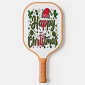 Fijne kerstdagen pickleball paddle (Voorkant)